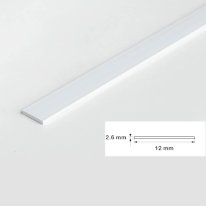 1m PVC Durable Flat Bar Transition Trim in Multiple Sizes