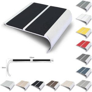 100mm x 39mm Commercial Stair Nosing Non Slip PVC Insert Bullnose Stair Nosing Edge