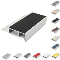 20mm x 45mm Ceramic Tile-In Stair Nosing For 10mm Flooring With PVC Insert