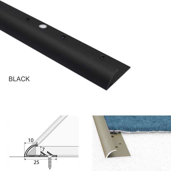 10mm Flooring Single Edge Carpet Profile Joining carpet to vinyl
