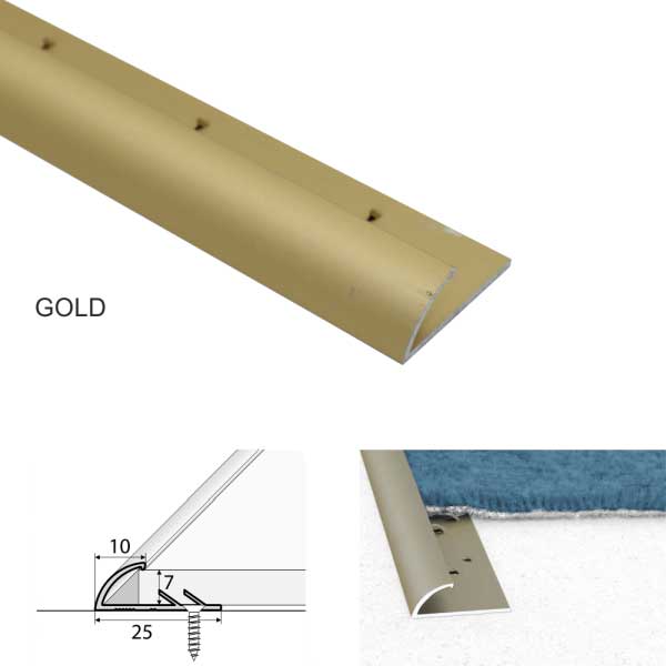 10mm Flooring Single Edge Carpet Profile Joining carpet to vinyl