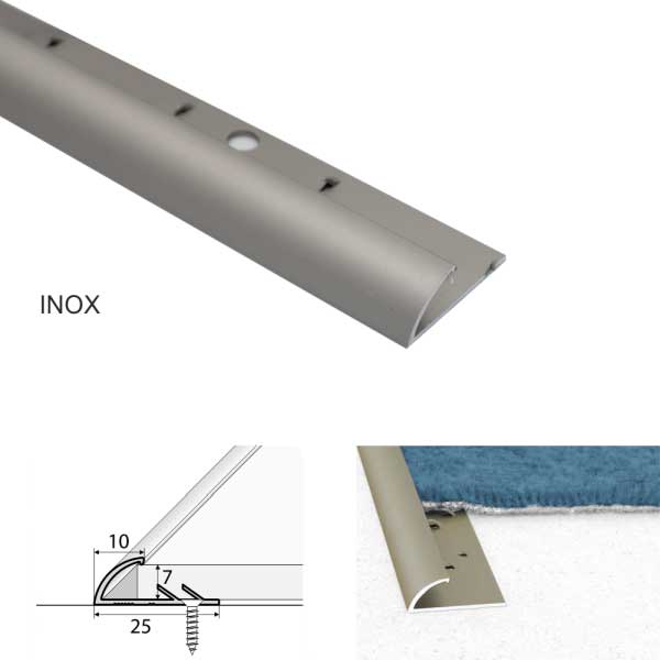 10mm Flooring Single Edge Carpet Profile Joining carpet to vinyl