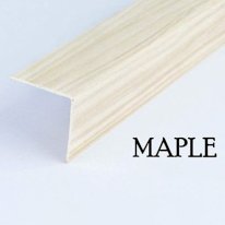 1m long Plastic PVC Corner Angle Trim Wall Corner Guard Edge Protector Wood Effect