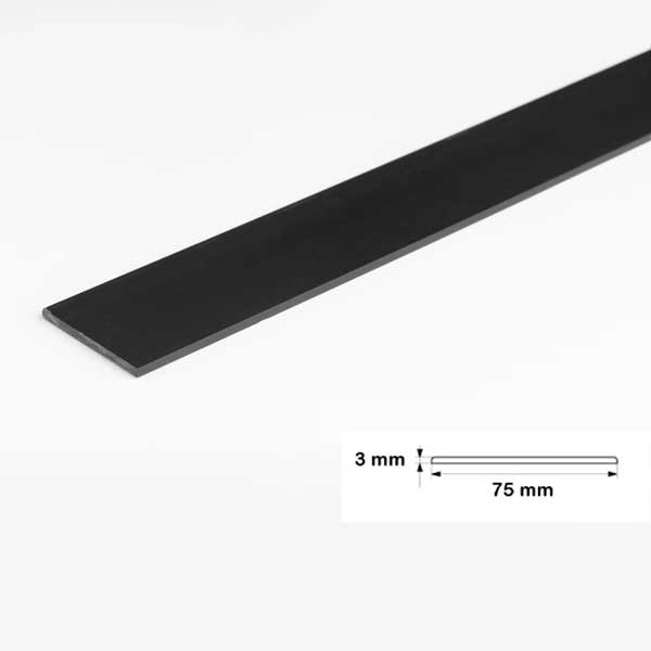 1m PVC Durable Flat Bar Transition Trim in Multiple Sizes