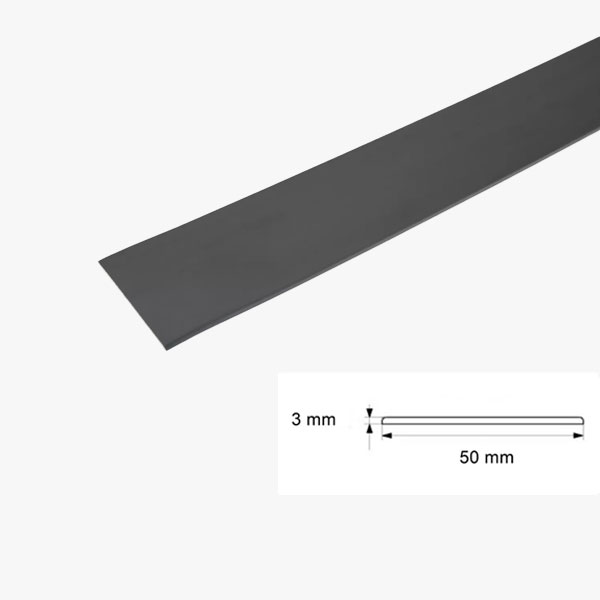 1m PVC Durable Flat Bar Transition Trim in Multiple Sizes