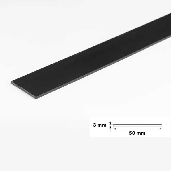 1m PVC Durable Flat Bar Transition Trim in Multiple Sizes