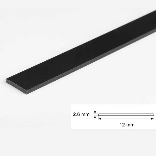 1m PVC Durable Flat Bar Transition Trim in Multiple Sizes