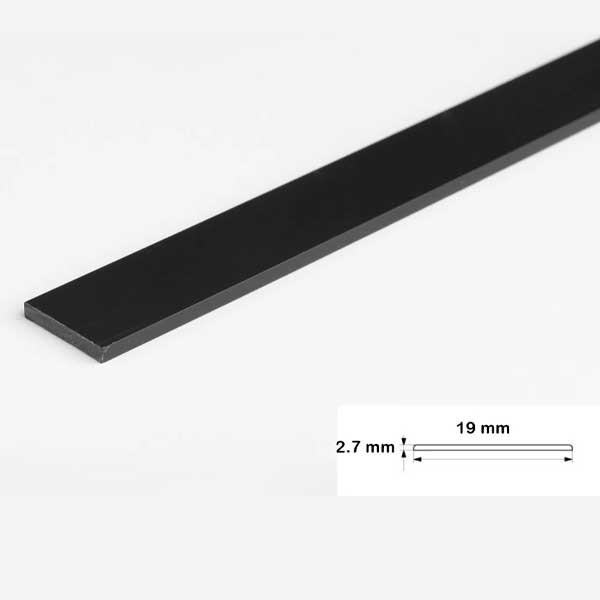 1m PVC Durable Flat Bar Transition Trim in Multiple Sizes