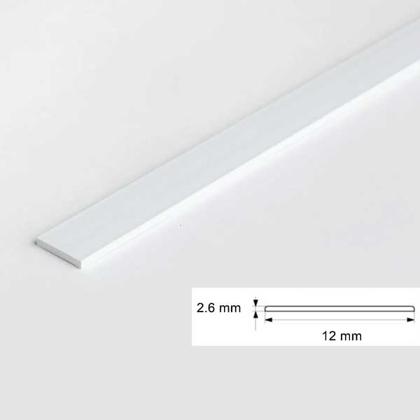 1m PVC Durable Flat Bar Transition Trim in Multiple Sizes