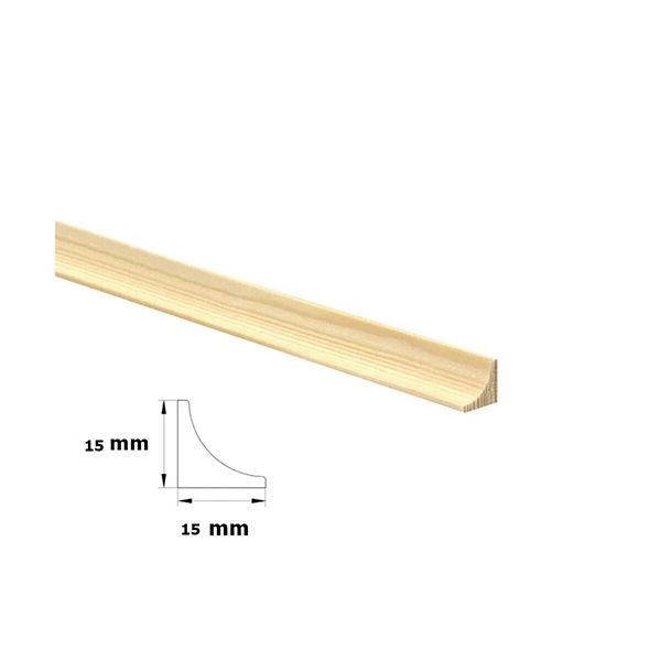 Scotia Pine 1m Long Moulding Beading Wooden Timber Edge Decorative Trim