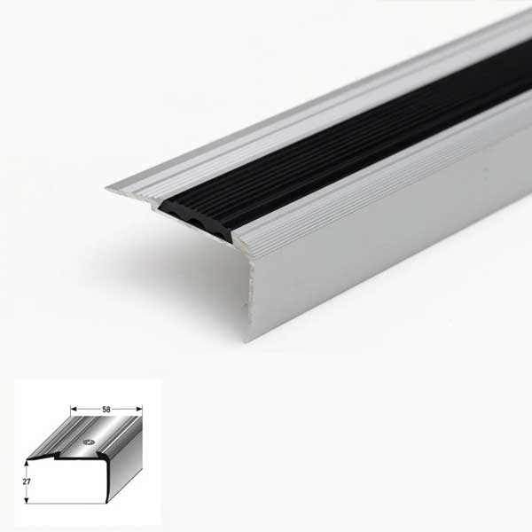 1m Anti-Slip Aluminium Stair Nosing Edge Trim for Safety