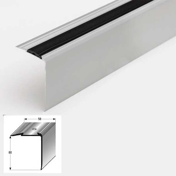 1m Anti-Slip Aluminium Stair Nosing Edge Trim for Safety