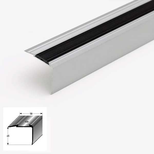 1m Anti-Slip Aluminium Stair Nosing Edge Trim for Safety