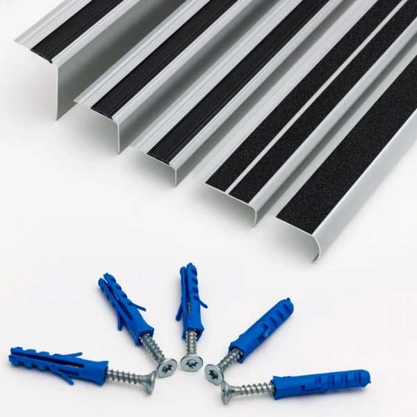 1m Anti-Slip Aluminium Stair Nosing Edge Trim for Safety