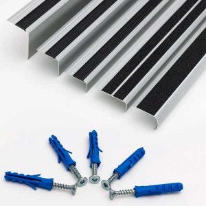 1m Anti-Slip Aluminium Stair Nosing Edge Trim for Safety