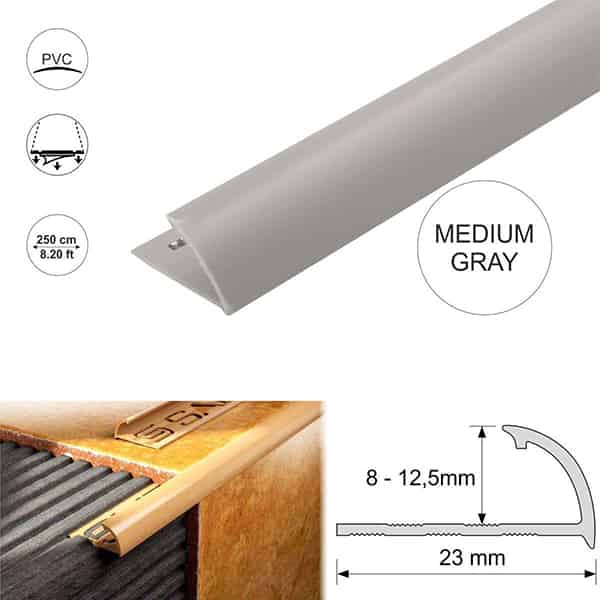 2.5m Long Round Edge PVC Tile Trims Quadrant Tile