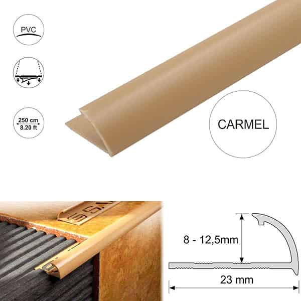 2.5m Long Round Edge PVC Tile Trims Quadrant Tile