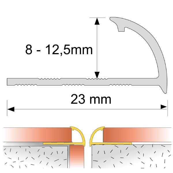 2.5m Long Round Edge PVC Tile Trims Quadrant Tile