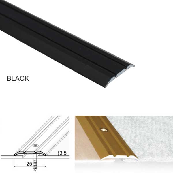 25mm wide Aluminum Door Floor Threshold For Vinyl And Tiled Floors