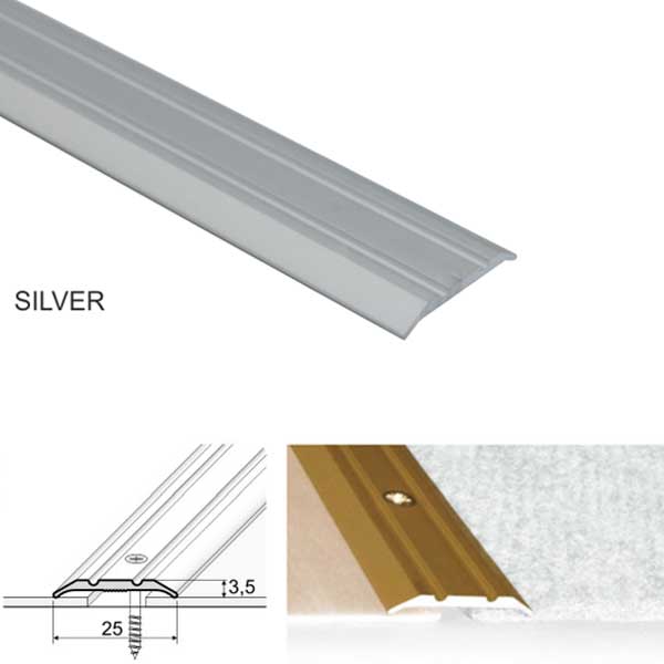 25mm wide Aluminum Door Floor Threshold For Vinyl And Tiled Floors