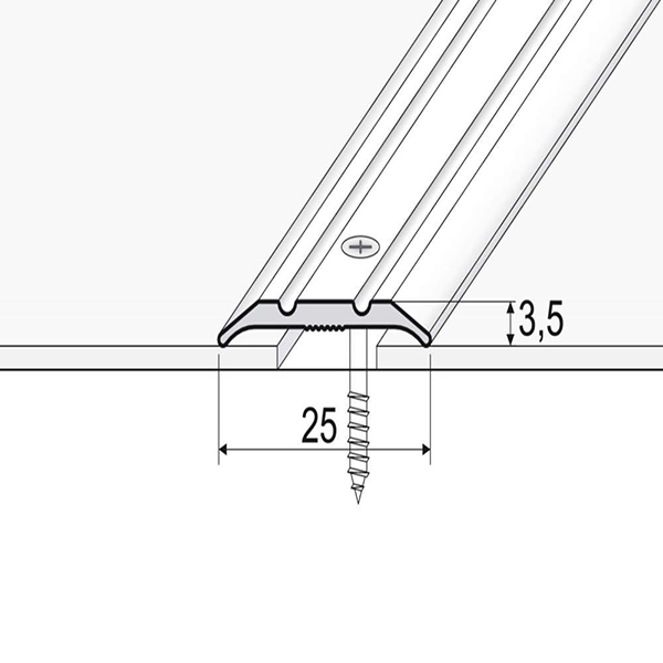 25mm wide Aluminum Door Floor Threshold For Vinyl And Tiled Floors