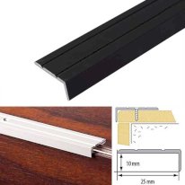 Aluminium Non Slip Stair Nosing Rubust Trim Drilled for Stairs Protection