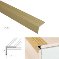 25mm x 20mm Aluminium Stair Nosing For Stairs Edge Protection Self Adhesive