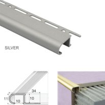 34mm x 11mm Stair Nosing Edge Trim Step Edging For 10mm Tiles