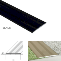 35mm Wide Flat Aluminium Door Thresholds Self Adhesive, Floor Trim
