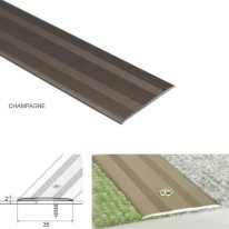 35mm Wide Flat Aluminum Door Threshold For Carpet Floor Screwfix