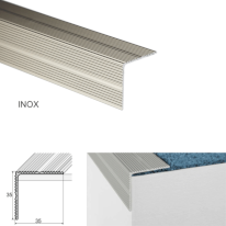 35mm x 35mm Aluminium Stair Nosing for Edge Protection Self Adhesive
