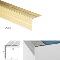 35mm x35mm Ribbed Stairs Nosing For Wooden Stair Treads Screw Fix Non Slip