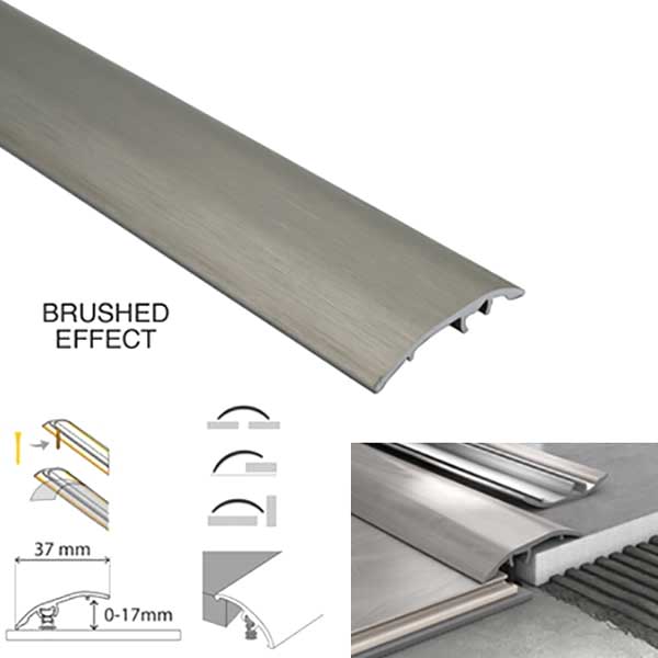 37mm Aluminium Door Bar floor Trim Threshold Cover Strip T bar Adjustable