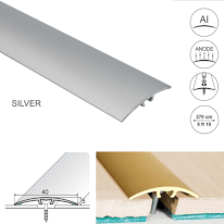 40mm Wide Aluminium Door Threshold for connecting wooden, laminate, carpet, vinyl or tiled floors