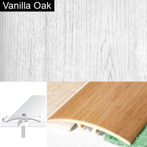 40mm Wide PVC Wood Effect Door Threshold Strip Screwfix