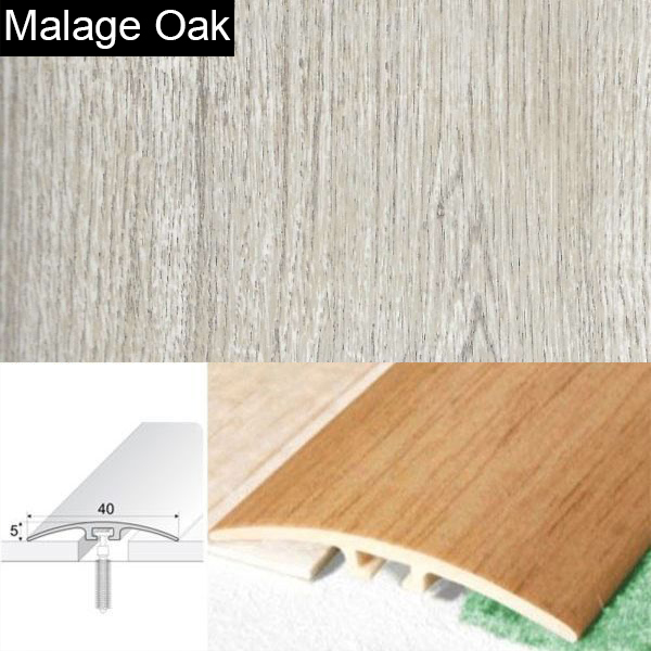 40mm Wide PVC Wood Effect Door Threshold Strip Screwfix