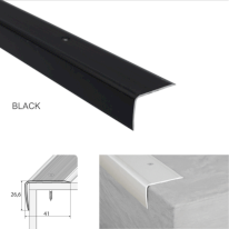 41mm x 26.6mm Non Slip Aluminium Ribbed Stair Nosing for Stair Treads Protection