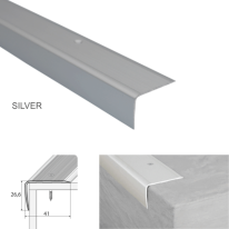 41mm x 26.6mm Non Slip Aluminium Ribbed Stair Nosing for Stair Treads Protection