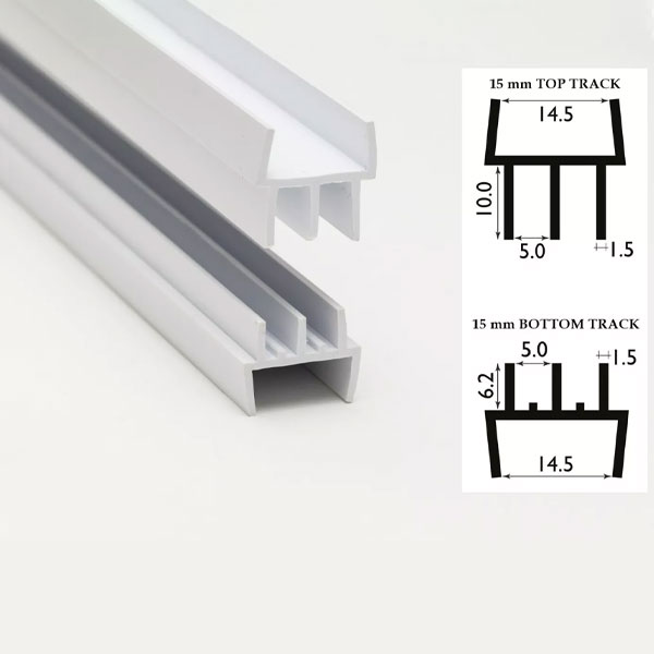 4mm Top & Bottom Vivarium Versatile & Durable Glass Runners Track Double Channel