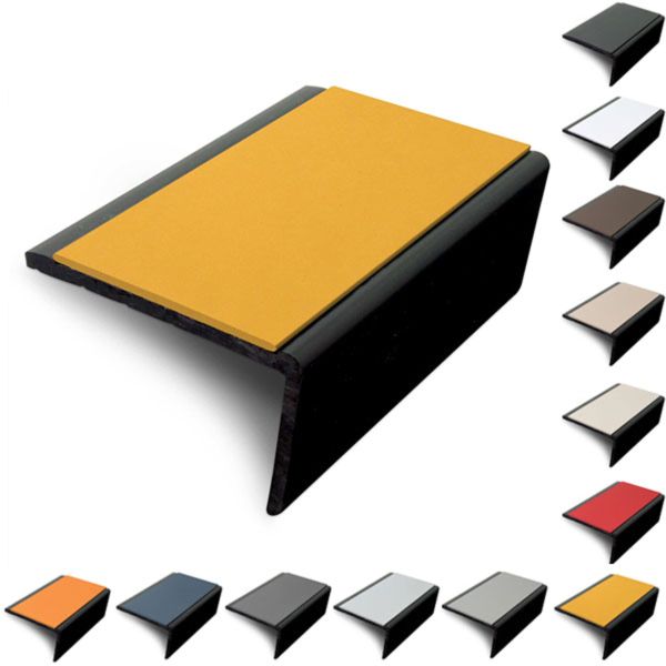 56 x 32.5mm Slimline PVC Hard Nose Stair Nosing with PVC Insert