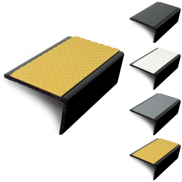 56 x 32.5mm Slimline Stair Nosing PVC Hard Nose With Tredsafe PVC Insert