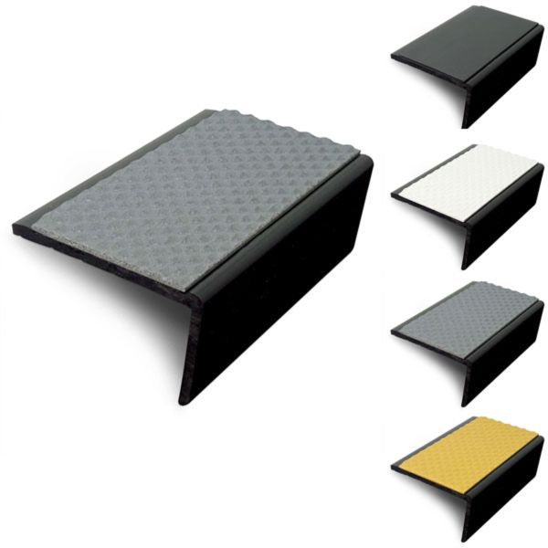 56 x 32.5mm Slimline Stair Nosing PVC Hard Nose With Tredsafe PVC Insert
