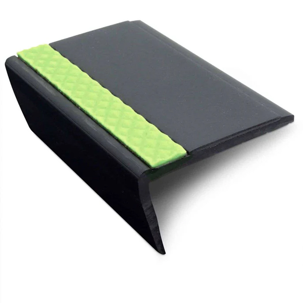 63mm × 35mm Bullnose PVC Hard Node Stair Nosing With Tredsafe PVC Insert