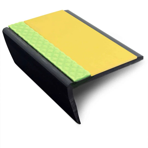 63mm × 35mm Bullnose PVC Hard Node Stair Nosing With Tredsafe PVC Insert