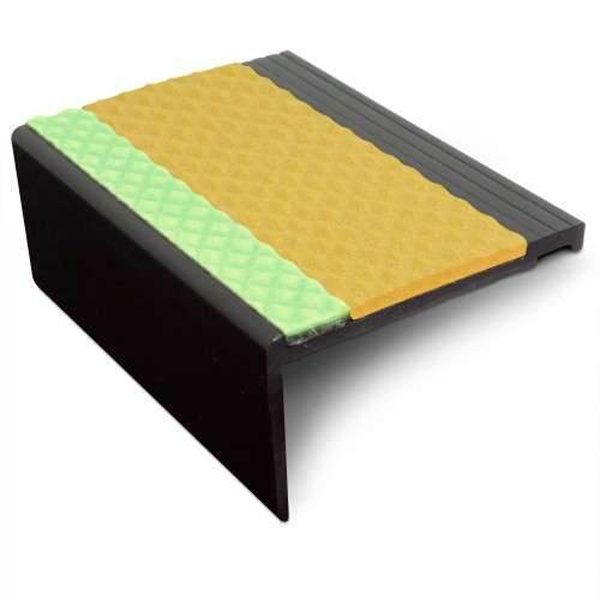 67.5mm × 39mm Bullnose Hard Node Stair Nosing with PVC Insert