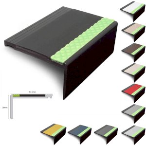 67.5mm × 39mm Bullnose Hard Node Stair Nosing with PVC Insert