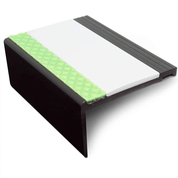 67.5mm × 39mm Bullnose Hard Node Stair Nosing with PVC Insert