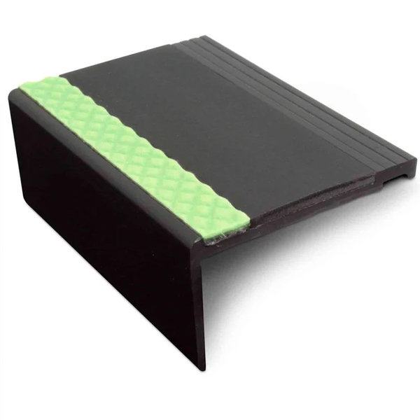 67.5mm × 39mm Bullnose Hard Node Stair Nosing with PVC Insert