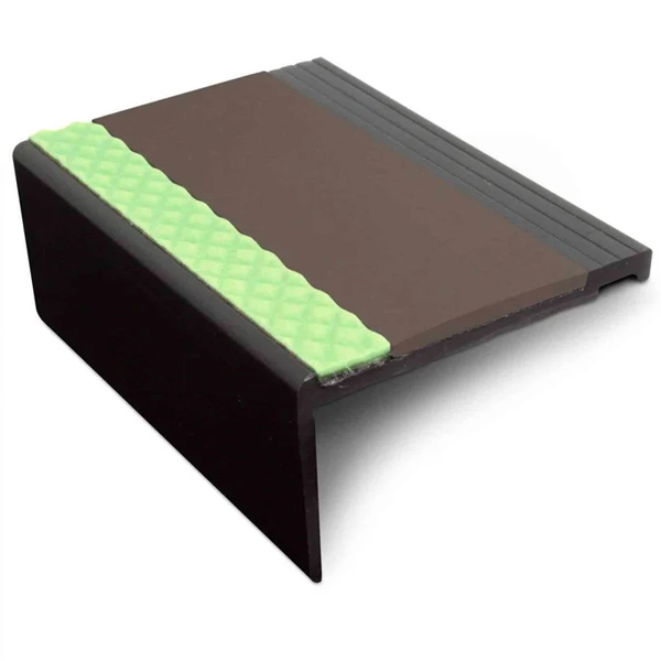 67.5mm × 39mm Bullnose Hard Node Stair Nosing with PVC Insert