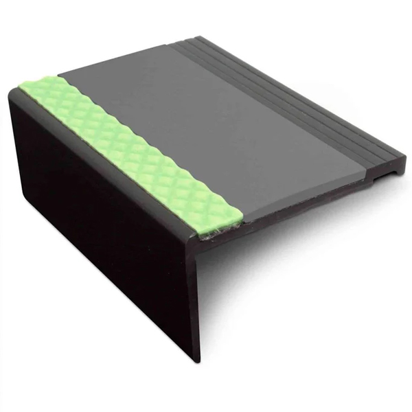 67.5mm × 39mm Bullnose Hard Node Stair Nosing with PVC Insert